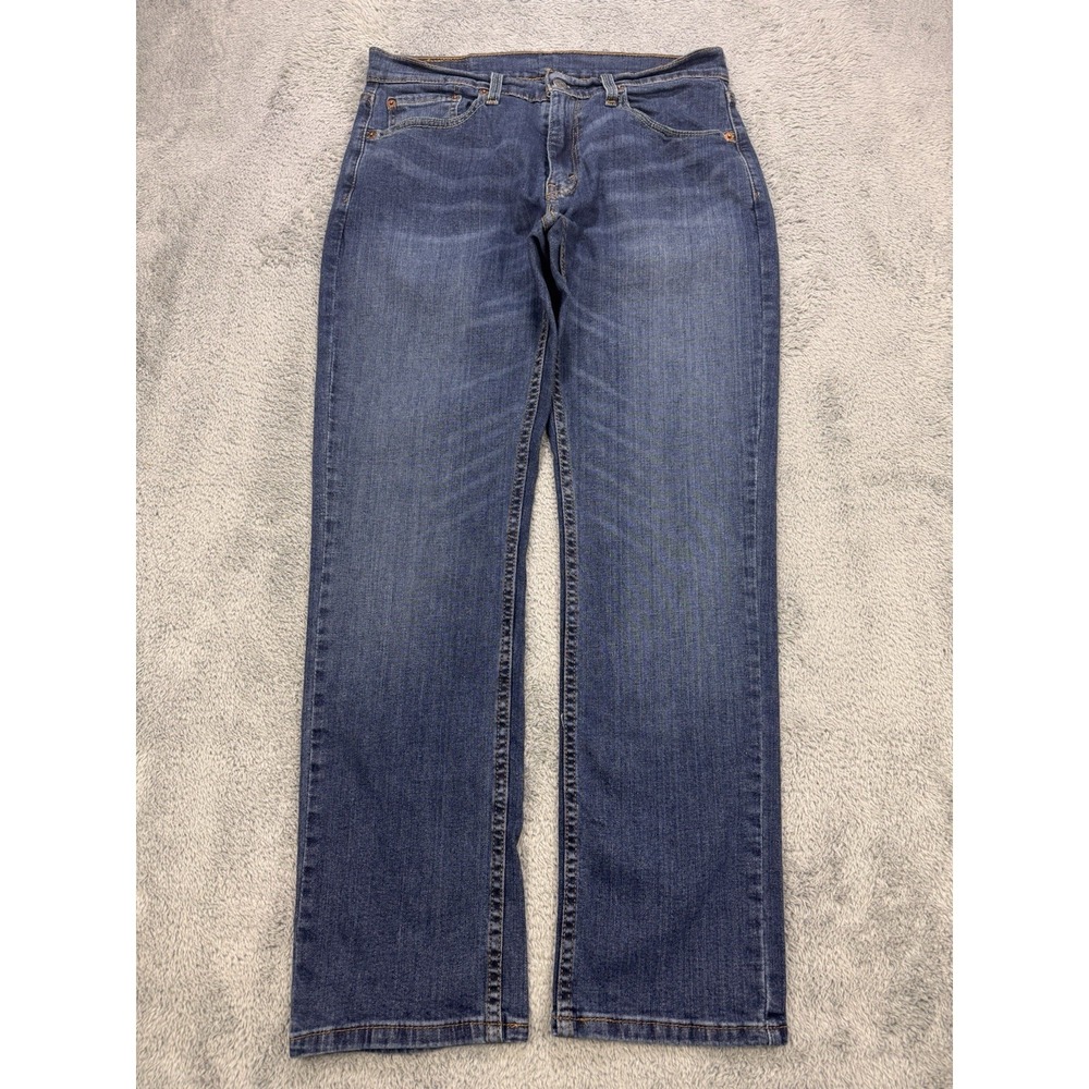 Levis 559 Jeans Men 30X30 Blue Relaxed Straight Whisker Distress Denim